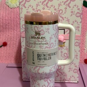 Stanley LoveShackFancy Pink and Gold Tumbler